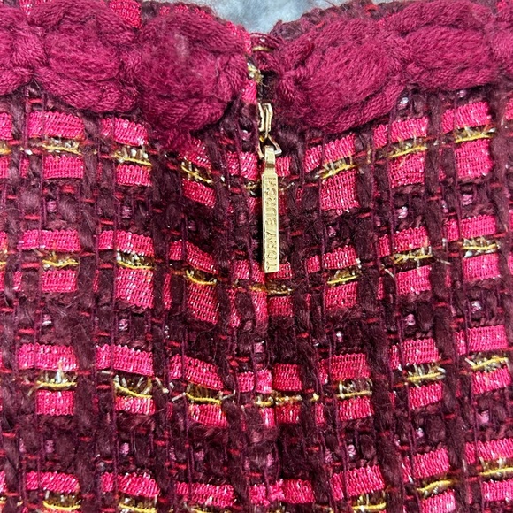 Tory Burch Victory Tweed Pencil Skirt in Dark Plum - 10​ - Picture 6 of 12